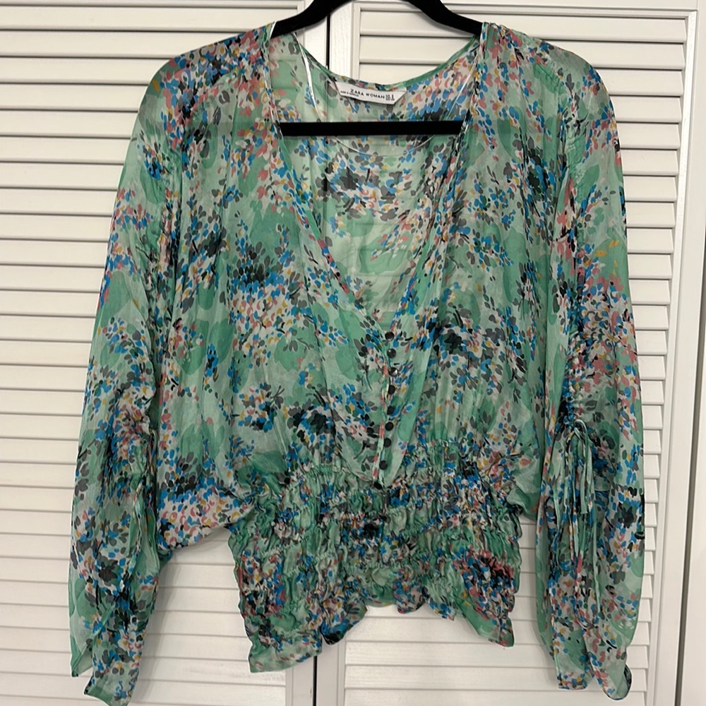 Spring floral blouse